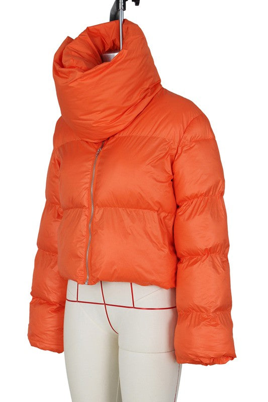 Wrap Snap Puffer Jacket