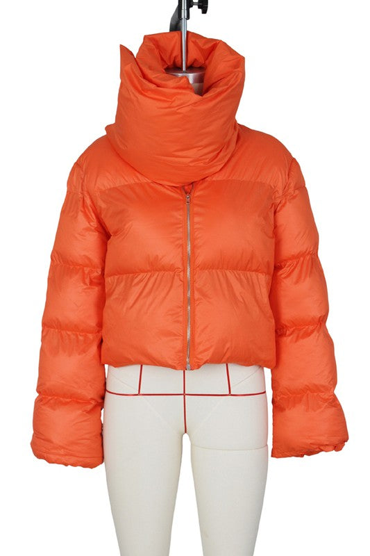 Wrap Snap Puffer Jacket