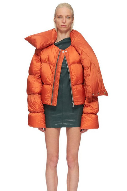 Wrap Snap Puffer Jacket