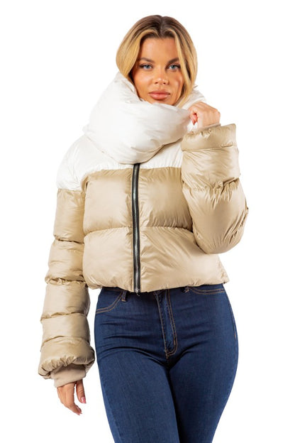 Wrap Snap Puffer Jacket