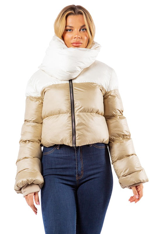 Wrap Snap Puffer Jacket