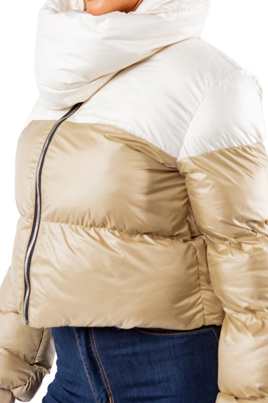 Wrap Snap Puffer Jacket