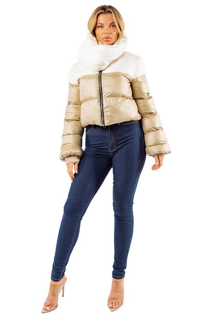 Wrap Snap Puffer Jacket