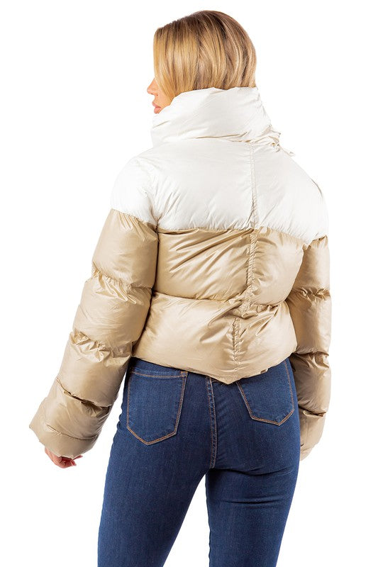 Wrap Snap Puffer Jacket