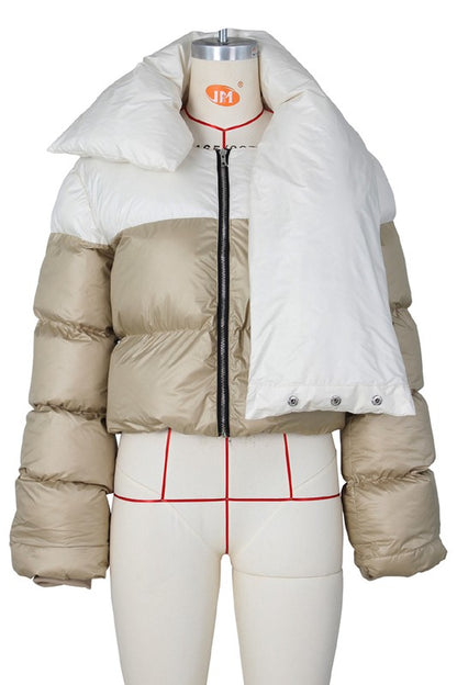 Wrap Snap Puffer Jacket