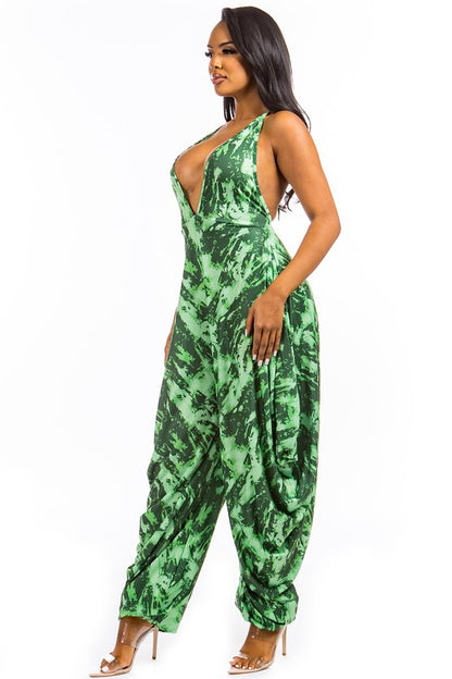 Emerald Tie Dye Jumpsuit