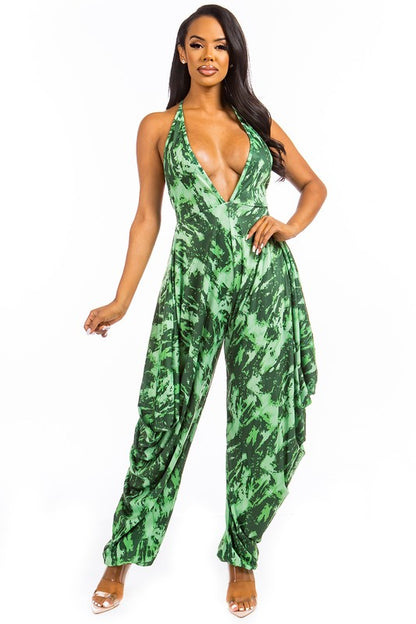 Emerald Tie Dye Jumpsuit