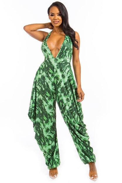 Emerald Tie Dye Jumpsuit