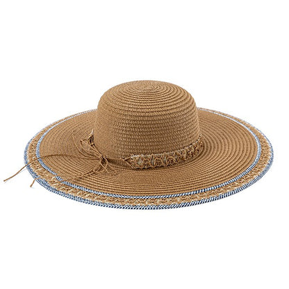 SUMMER EMBROIDERED STRAW HAT