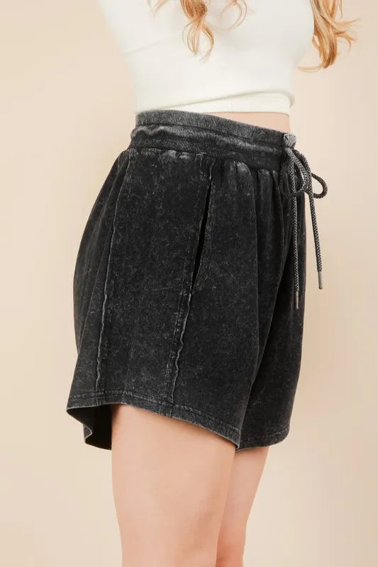 Mineral Washed Comfy Baggy Shorts.