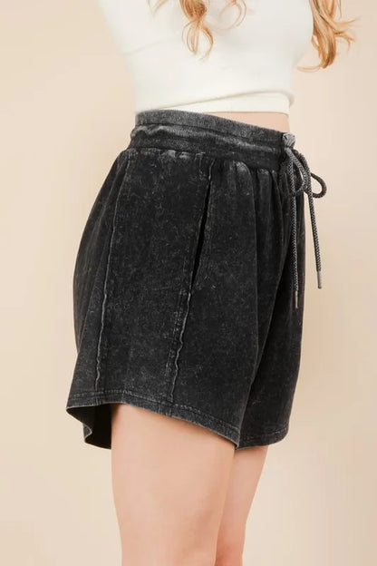 Mineral Washed Comfy Baggy Shorts.