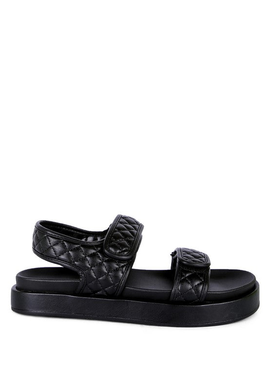 ANVIL QUILTED PLATFORM SANDALS