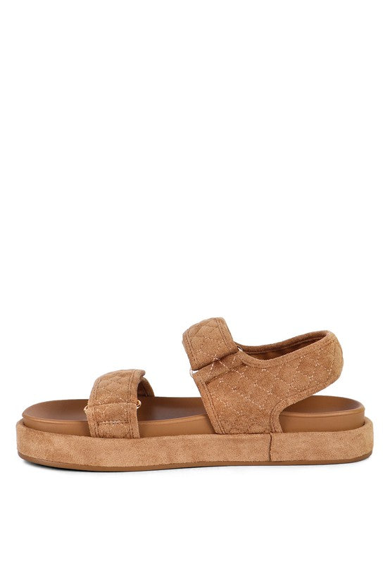 ANVIL QUILTED PLATFORM SANDALS