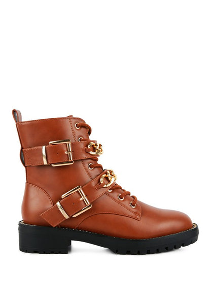 BILLY ATTA GIRL METAL CHAIN DETAIL BIKE BOOT