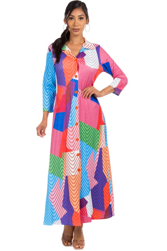 Colorful Multi Maxi Dress