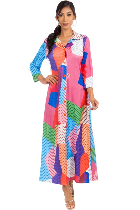 Colorful Multi Maxi Dress