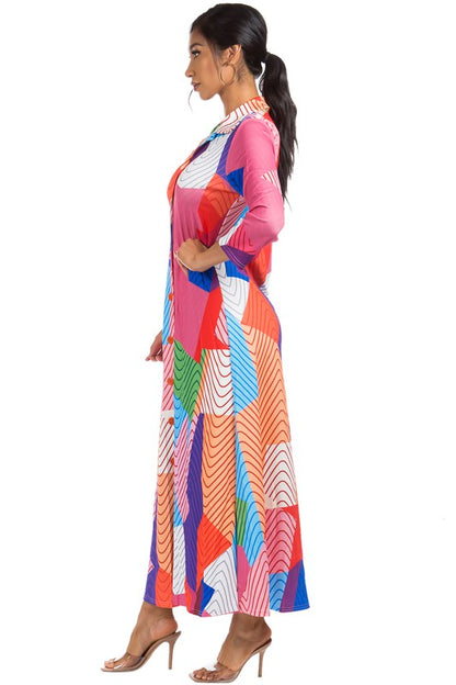 Colorful Multi Maxi Dress