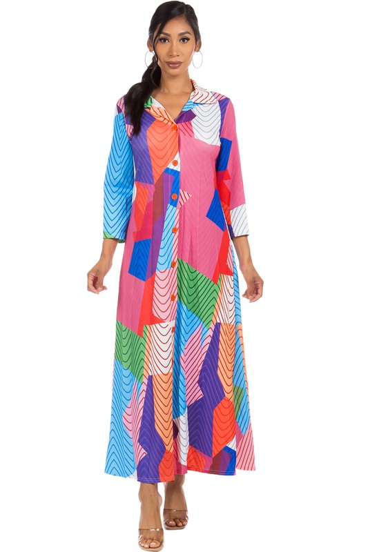 Colorful Multi Maxi Dress