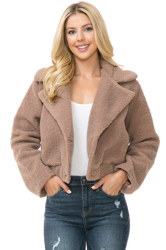 Casual Fur Cropped Jacket