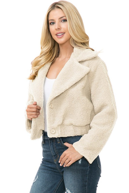 Casual Fur Cropped Jacket