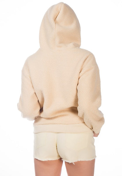 Soft Fleece Pullover Drawstring Hoodie