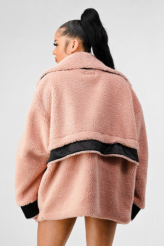 Oversized Sherpa Contrast Jacket