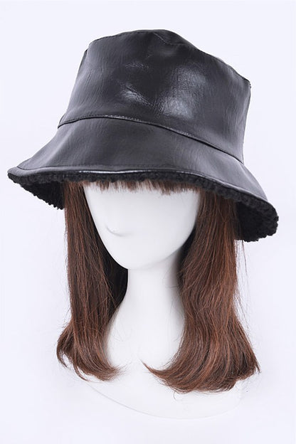 Reversible Faux Fur Bucket Hat