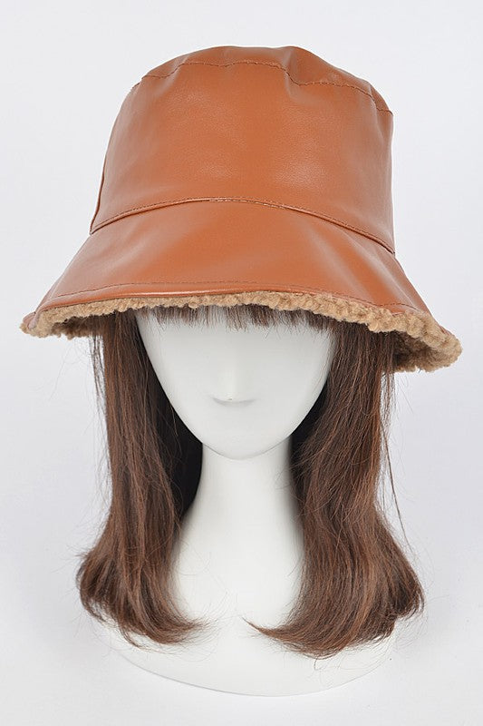 Reversible Faux Fur Bucket Hat