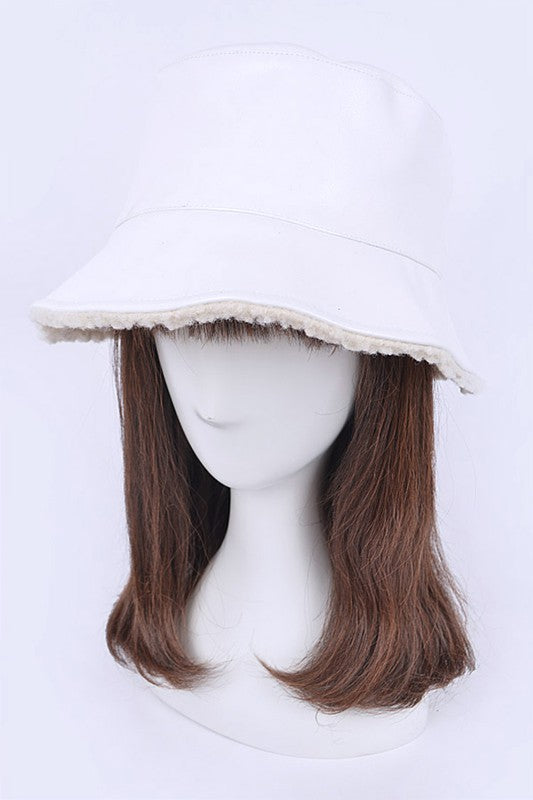 Reversible Faux Fur Bucket Hat