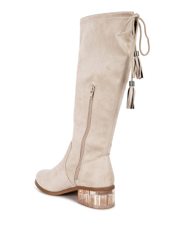 Francesca Tassels Detail Short Heel Calf Boot