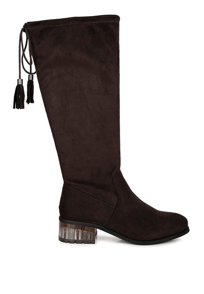 Francesca Tassels Detail Short Heel Calf Boot