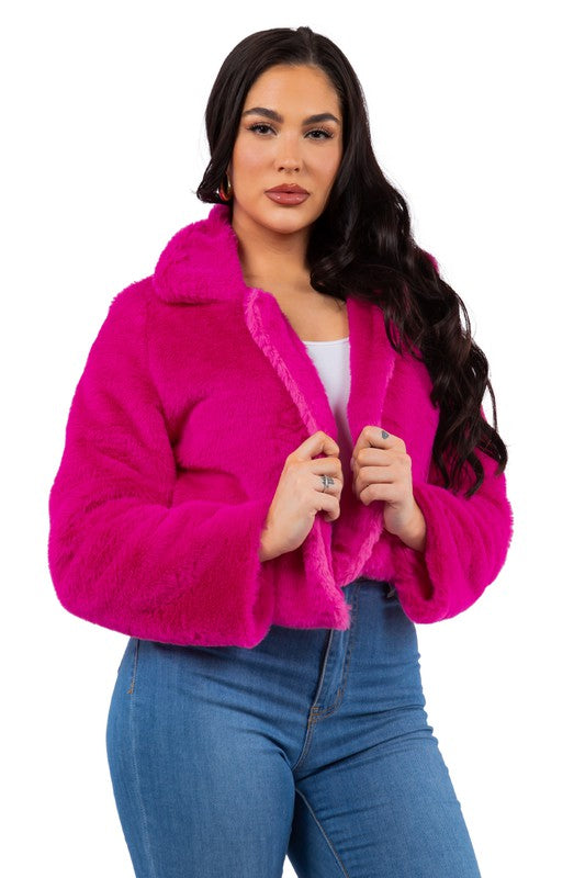 Fur Teddy Cropped Jacket