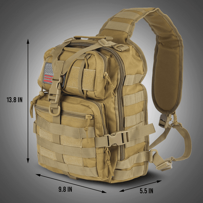 Tactical 14L Range Sling Bag Backpack with Adjustable Strap
