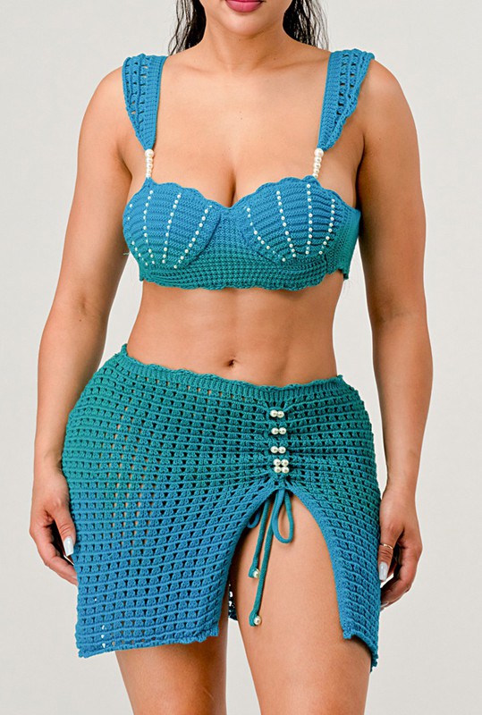 Little Mermaid Pearl Two Piece Knit Set