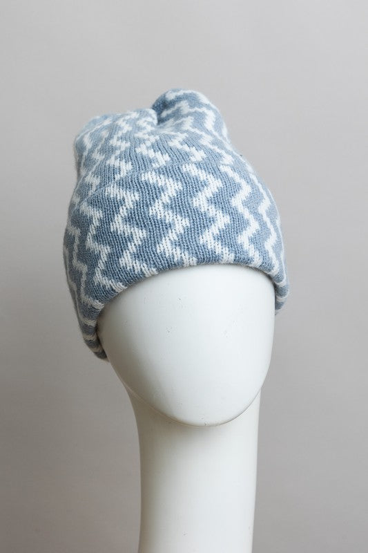 Zigzag Knit Beanies