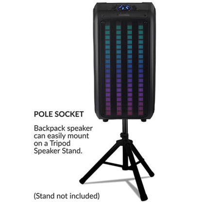 Supersonic 2 x 6.5 Inch  Portable Backpack Speaker