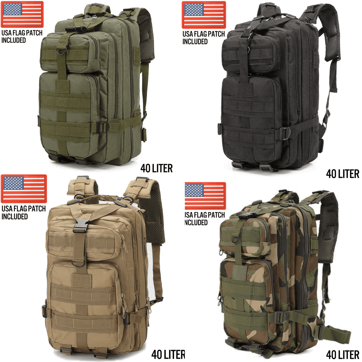 Tactical Large 40L Tactical Backpack Survival Bag