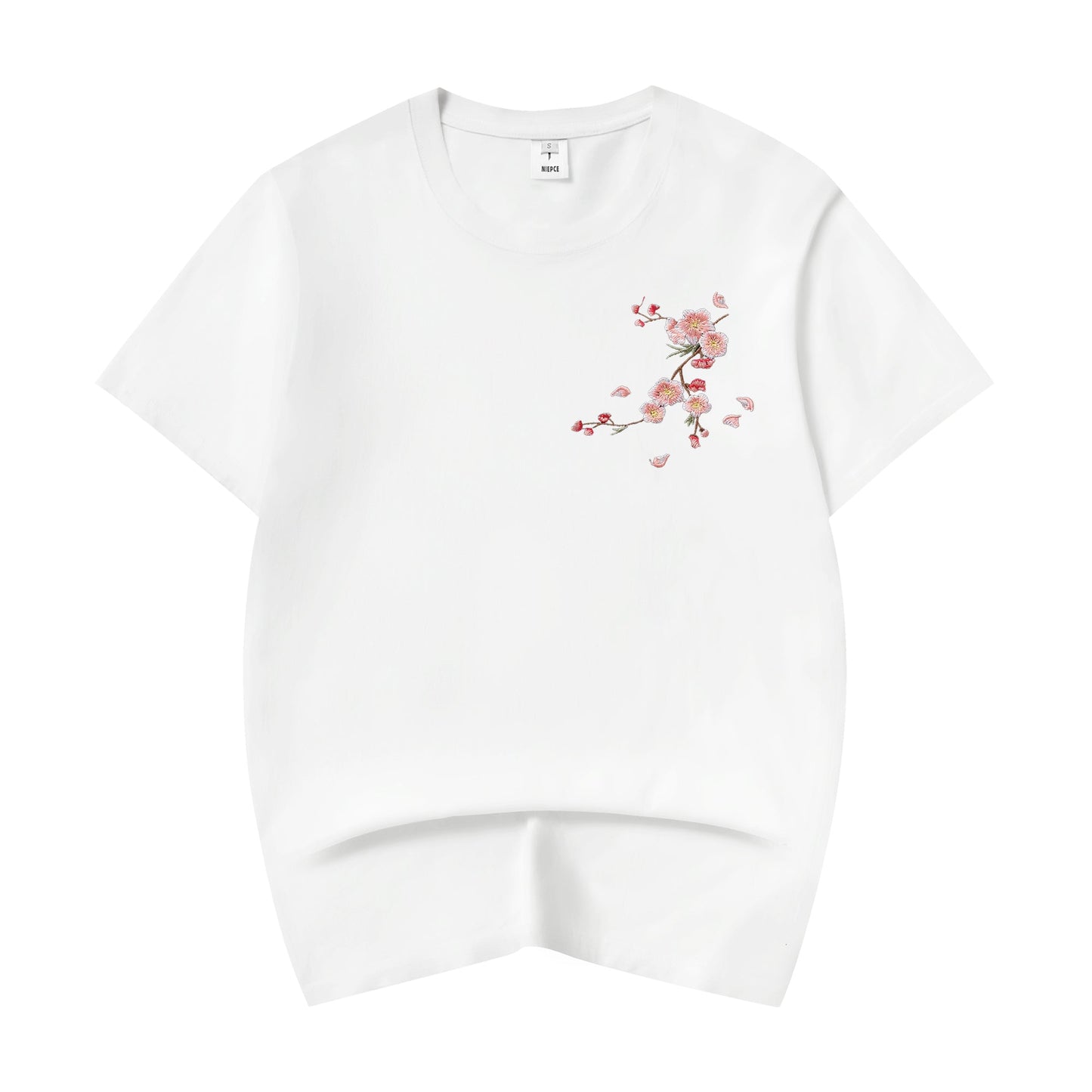 Sakura Flowers Embroidered Tee