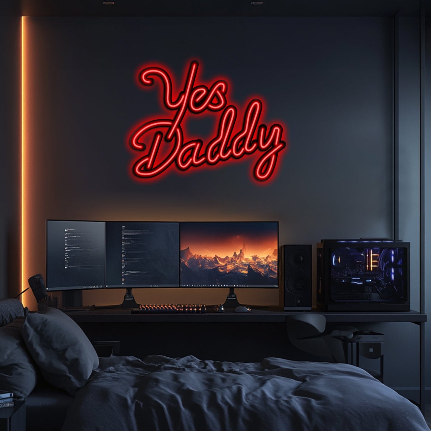 Yes Daddy Metal Neon Wall Art