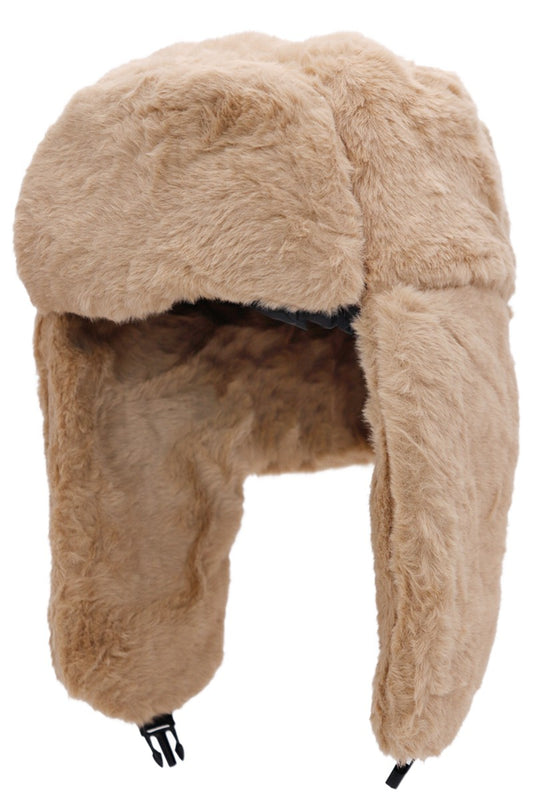 Fluffy Faux Fur Bomber Trapper Hat