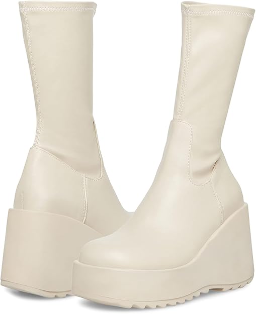 Proceed Bone Platform Boots | Last call - 7.5