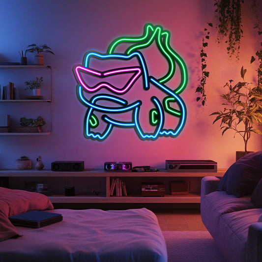 Bulbasaur Metal Neon Wall Art