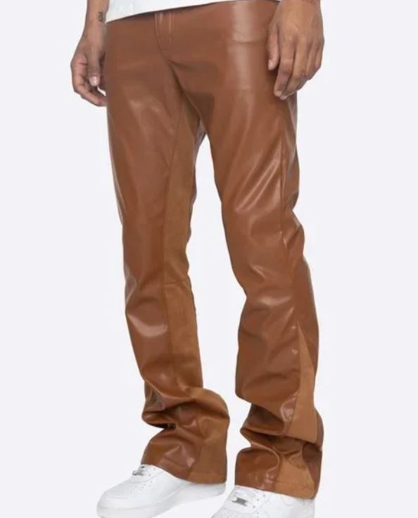 Vegan Leather Flare Pants