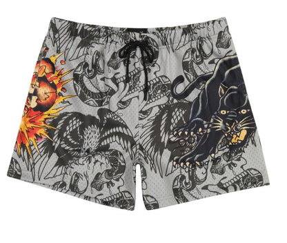 PANTHER/SKULL/DRAGON MENS MESH SHORT