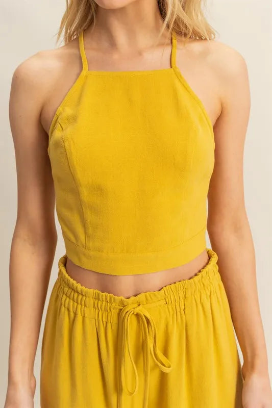 Crop Top and Cargo Pants Set.
