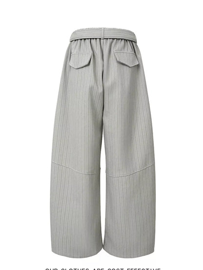 High-Waisted Striped Wide-Leg Pants