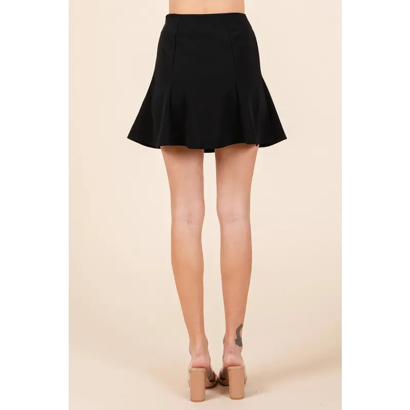 2-Bow Pleated Mini Skirt.