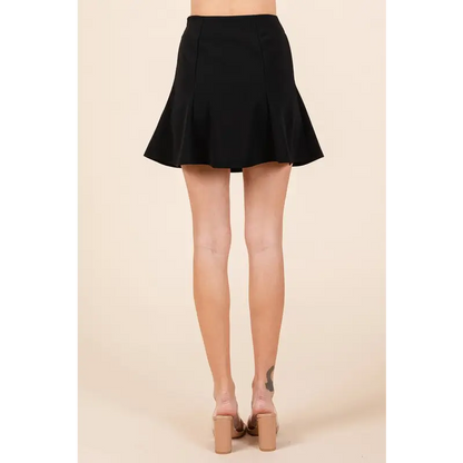 2-Bow Pleated Mini Skirt.