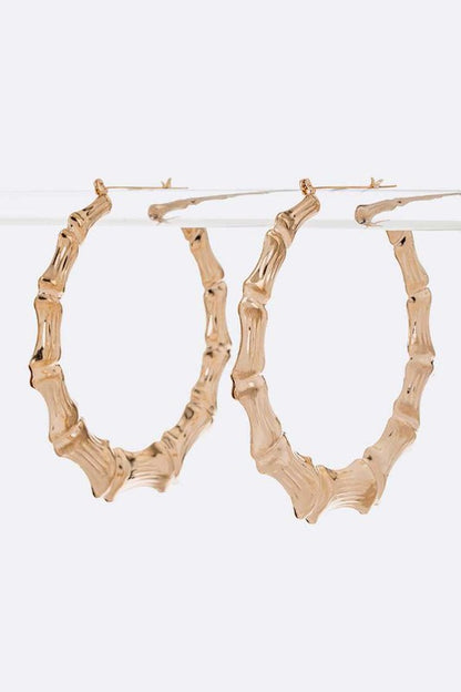 80MM Large Bamboo Hoop Earrings