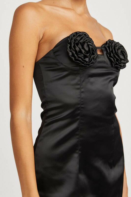 Rosette Bust Mini Dress.